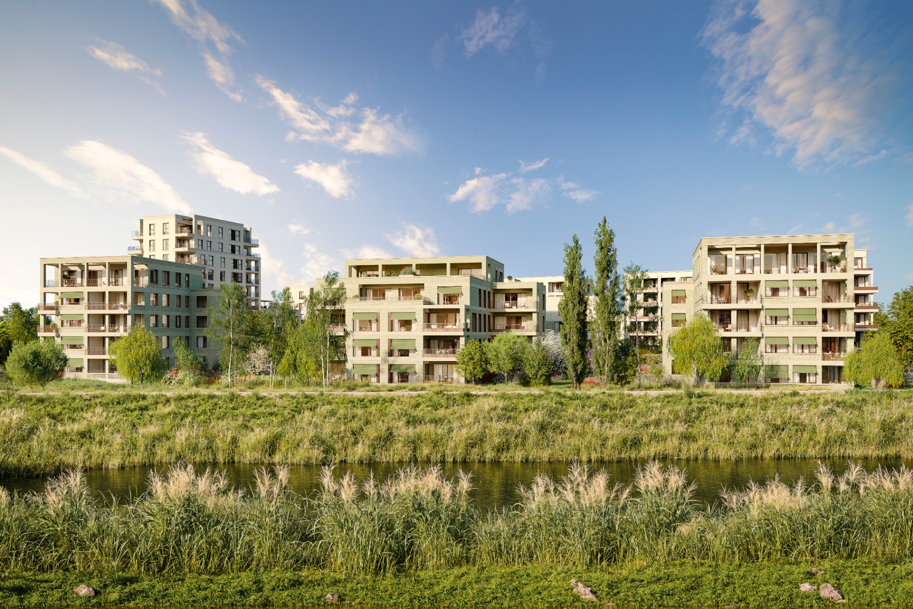 Wattland aan de Dijle — exterieur met omringend landschap